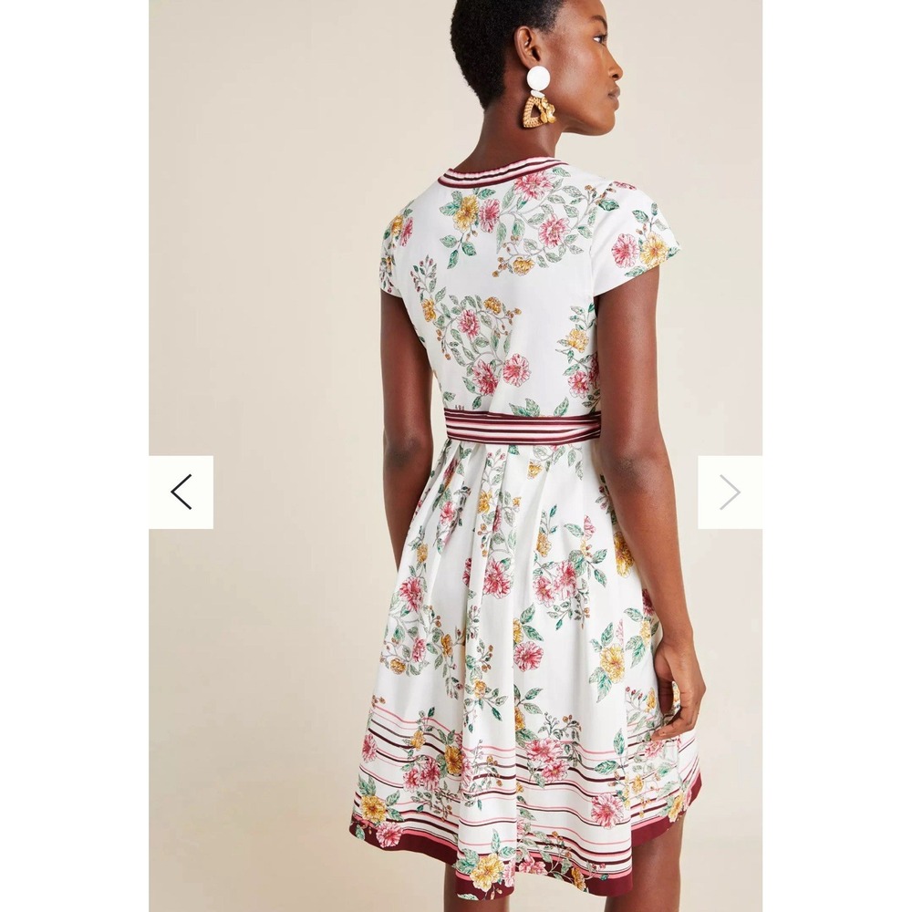 Anthropologie Gal Meets Glam Teresa Floral Wrap Dress Size 6 Tradwife - Picture 3 of 10